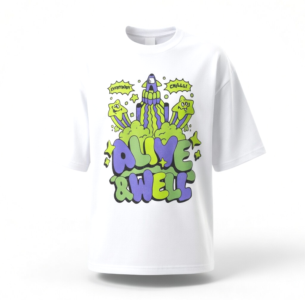 Alive & Well Book Graphic Tee — White